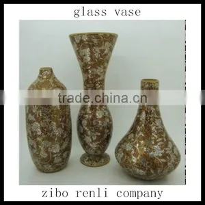 Modern Color Mosaic Glass Flower Ornament Cheap Wholesale Hand Made Glass Vase thumbnail-1