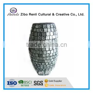 New Design Leopard Print Pattern Oval Shaped Glass Vase thumbnail-1