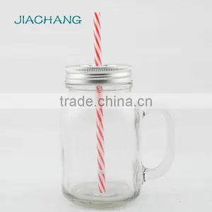 16oz Wholesale Sodalime Glass Mango Juice Mason Jar With Stainless Steel Lid thumbnail-3