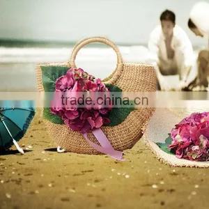 Straw Beach Bag Cheap Straw Tote Bags Wholesale thumbnail-1