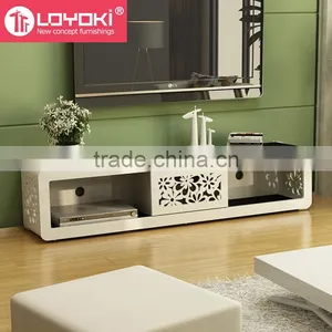 New Design Beautiful Carving Flower TV Console With Drawer Eco-friendly Wood Furniture Easy Assembly Living Room Furniture thumbnail-3