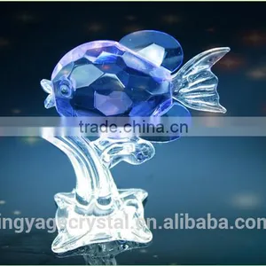 Purple Handmade Crystal Fish With a Base as Crystal Gifts for 15th Wedding Anniversary thumbnail-2