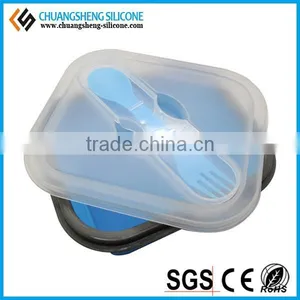 FDA Grade Silicone Plastic Lunch Box, Portable Silicone Case, Silicone Lunch Case thumbnail-1