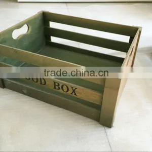Green Color Plywood Wooden Crate for Milk and Friut thumbnail-2