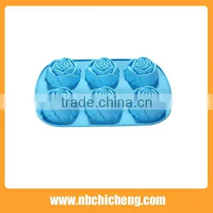 Flower Silicone Cake Mold, 6 Cavity Baking Soap Mold, Silicone Cake Bakeware thumbnail-2
