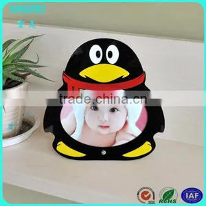Black Penguin Shaped Acrylic Photo Frame With Screw thumbnail-1