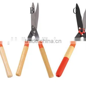 Wood Handle Garden Hedge Shear Pruning Shear Scissors Pruner Secateurs Hand Tool thumbnail-1