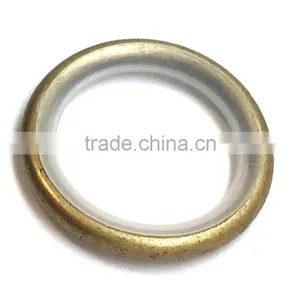 4 Colors - Silent Rod Ring ID25mm/OD32mm For Curtain Antique Brass Plated thumbnail-2