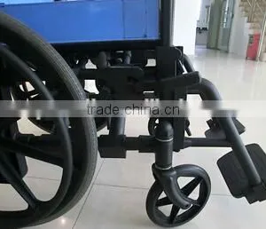 Rehabilitation Therapy Supplies Topmedi TAW950BEF1 Plastic Manual Handicapped Wheelchair Made in China thumbnail-3