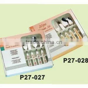 20pcs Stainless Steel Plastic Flatware Set thumbnail-1
