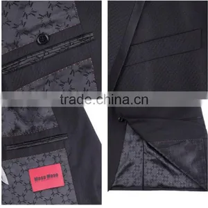 High Fashion Wool and Silk Trendy Tuxedos With Shiny Satin on Lapel thumbnail-4