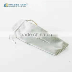 Simple Design Top Great Debossed Logo Velvet Bag For Tie Pin thumbnail-2
