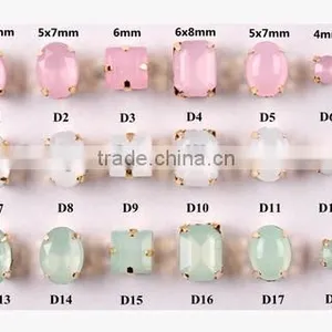 Synthetic Opal Loose Stones With Claw Settings thumbnail-1