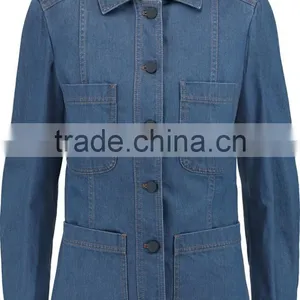 2016 New Style High Quality Denim Jacket Women Cheap Made in China thumbnail-3