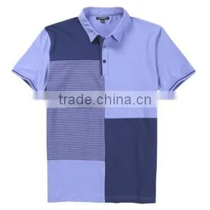 Yarn Dyed Colorblock High Quality Bulk Polo Shirts thumbnail-1