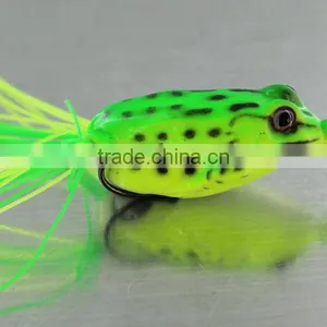 3D Eyes Artificia OEM ColorfulJigging Vibe Trolling Soft Plastic Frog Fishing Lure thumbnail-5