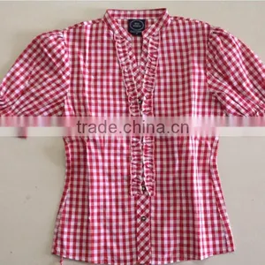 100%COTTON YARN DYED CHECK Girls SHIRT- SLIM FITTED thumbnail-1