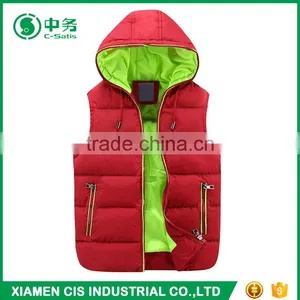 Morden Fashion Korean Style Zip Up Youth Mens Winter Duck Down Vest for Sale thumbnail-2