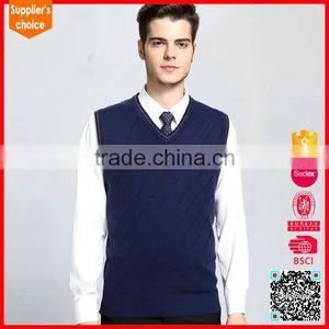 New Knitted Acryllic Solid Custom Sweater Vest 100% Acrylic Knitted Vest thumbnail-1