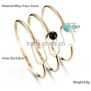 Zm35323a Korean Bangle Design Fashion Girls Gold Plated Bracelet Jewelry thumbnail-2