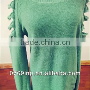 Loose Cable Knit Woolen Sweaters Designs For Ladies thumbnail-1