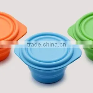 OEM, Many Colors,Silicone Baby Suction Bowls With Lid,kids Silicone Bowl thumbnail-4