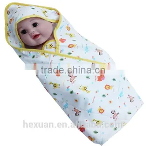 OEM Factory or 10 Stocked Designs Baby Muslin Towel /Baby Swaddle Blanket thumbnail-2