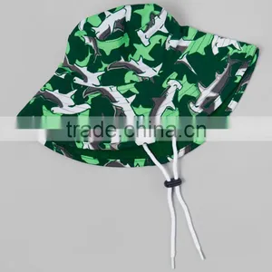 Hot Sale Girl Hat With Sea Grass Shark Bucket Hat Girl Printed Hat Child Wear A-NP-KC905-326 thumbnail-1
