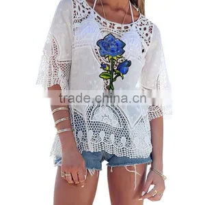 2017 Latest Fashion Design Cutting Ladies Top Women Indian Style Blouse thumbnail-1