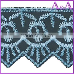 Swimming Wear Use Black Embroidery Organza Ribbon Lace thumbnail-1