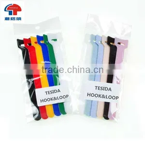 Customer Logo Printed Fastenter Tape Adjustable Hook and Loop Cable Tie thumbnail-1