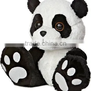 Embroidery Black & White Cartoon Panda With Big Eyes Animal Toy thumbnail-2