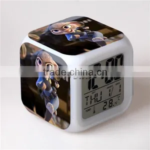 Top Selling LED Alarm Clock,Digital Desk Clock,Zootopia Cartoon Clock for Kids thumbnail-3