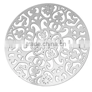 304 Stainless Steel Flower Hollow Carved Filigree Components Computer Metal Patch Embellishments Jewelry Findings thumbnail-2