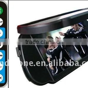 Car Reversing Mirror Auto Parking Sensors With Multimedia Player MP5 Rador Detector thumbnail-1