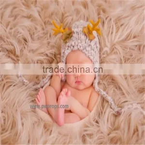 Baby Faux Fur Rug Newborn Faux Fur Fabric Baby Fur Rug Photography Props Newborn Blanket Backdrop Photo Props thumbnail-4