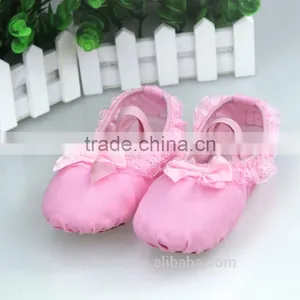 New Fashion Girls Canvas Soft Sole Lace Shoes Children Kids Ballet Dance Shoes thumbnail-4