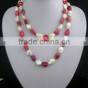 Pearl Necklace Glass Crystal Bead Necklace Party Necklace thumbnail-1