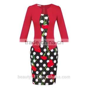 Premium Shift Dress With Contrast Embroidery Women Casual Dress SD30 thumbnail-1
