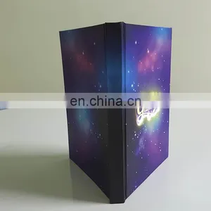 Merry Christmas Hardcover Custom LED Lighting Up Diary/Notebook With Fiber Optic thumbnail-5
