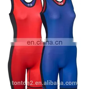 Men's OEM Custom Sportswear Cheap Sublimated Wrestling Singlets thumbnail-1