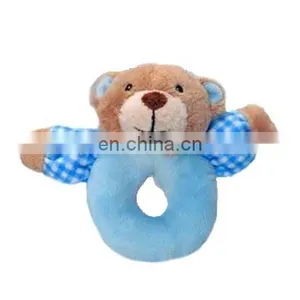 EN71 ASTM Custom Design Teddy Bear Hand Rattle Baby Toys thumbnail-1