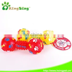 SM. Dumbbell W/paw Bone Print Pet Toy/dog Toy thumbnail-3