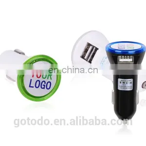 Car Dual Usb Charger With Your LOGO and LED Ring, Micro Universal Dual Usb Car Charger thumbnail-6