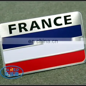 Customized Rectangle Chrome Abs Car Flag Metal Badge thumbnail-4