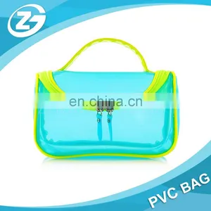 New Design Custom Logo Promotional Transparent Handle Multifunction PVC Zip Lock Beach Packing Bag thumbnail-3