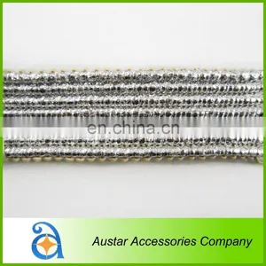 Promotional Cheap Price Shoe Silver Braided Strap Webbing Belt thumbnail-1
