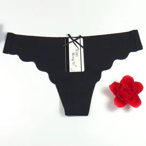 Yun Meng Ni Sexy Underwear Ice Silk Seamless Ladies Panties Plain Colors Women Thongs thumbnail-5