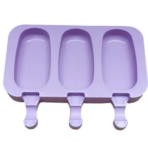 New Silicone Ice Cream Mold Popsicle Molds Ice Cube Tray DIY Homemade Cartoon Ice Cream Popsicle Ice Pop Maker Mould With Stick thumbnail-3