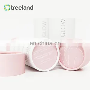 Round Pink Paper Tube Clothing Packaging Customized Telescoping Paper Tube With Rolled Edge Bio-friendly Cylinder Canister thumbnail-4